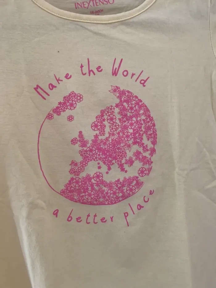 T-shirt jaune fille In Extenso – 10 ans - photo numéro 2