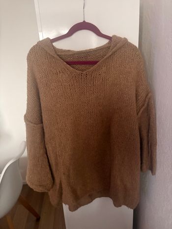 Pull en laine  à capuche