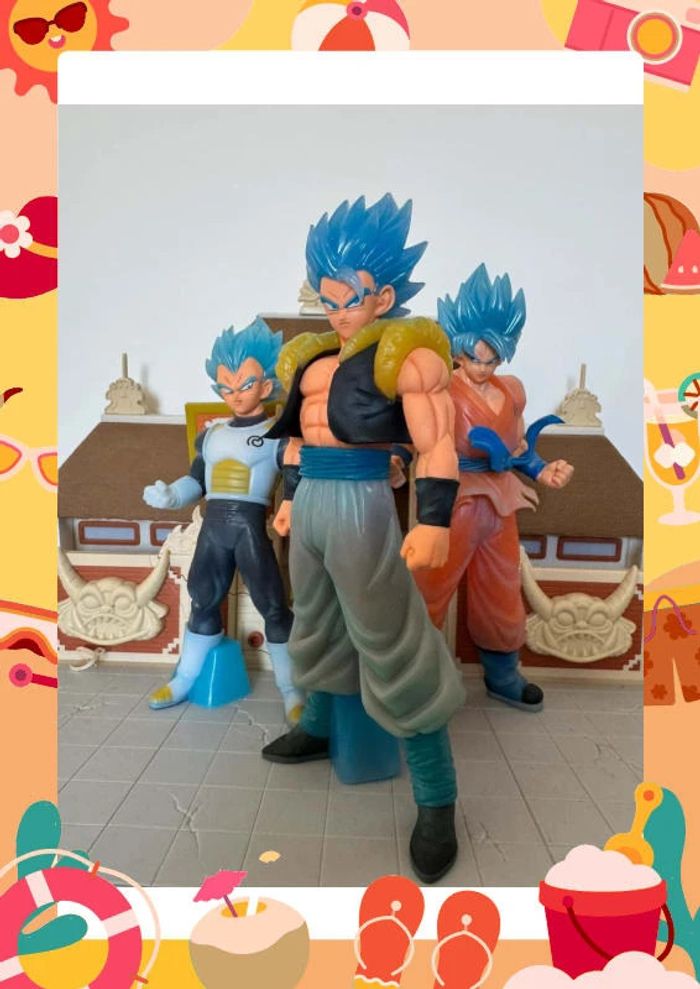 Lot 3 figurines clear rise goku, végéta et Gogeta. - photo numéro 2