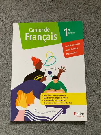 Cahier de français 1 ère