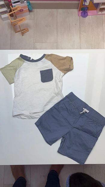 Tee shirt et short taille 6 mois h&m
