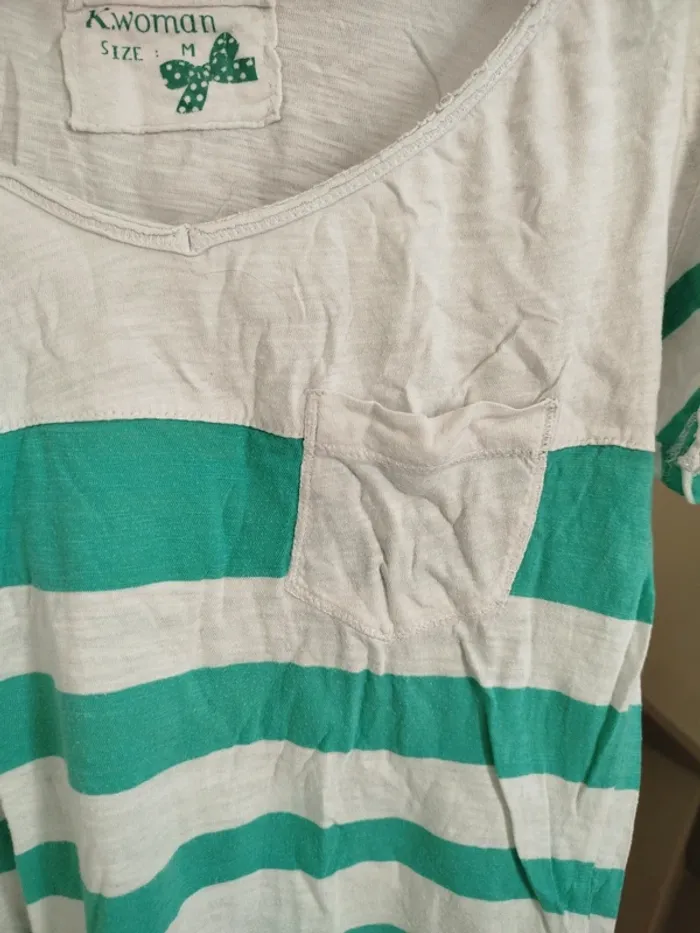 Tee-shirt rayé vert - photo numéro 5