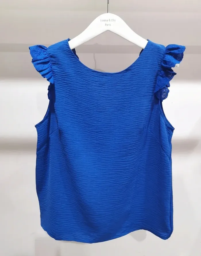 Top en gaze de coton, Réversible, dos dentelle - Neuf - Plusieurs coloris et Tailles disponibles - photo numéro 14