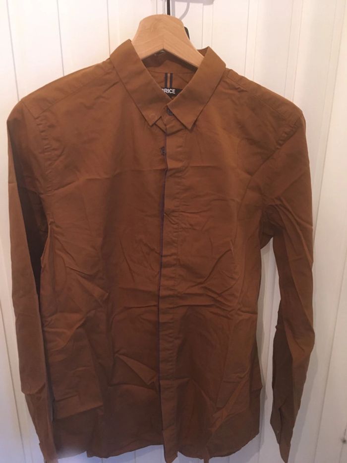 Chemise marron Easy slim - photo numéro 2