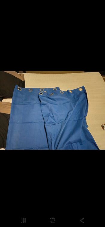 Lot double rideaux bleus opaque