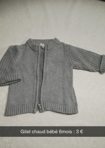 Gilet chaud 6 mois