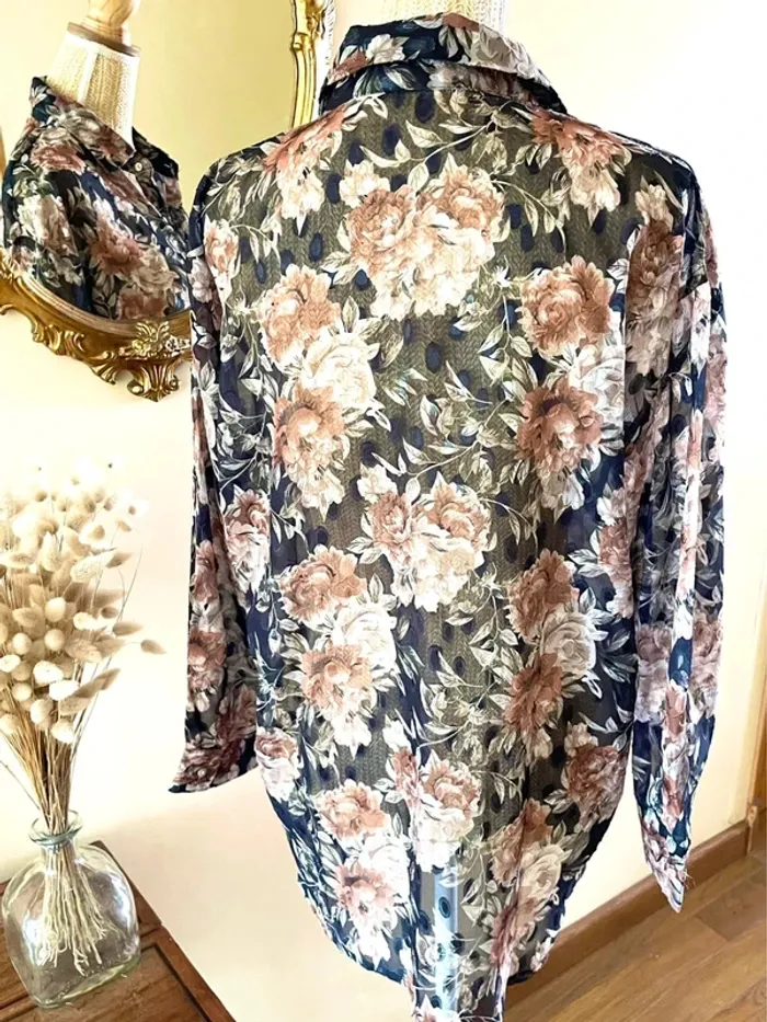Sublime Haut manche longue Transparent Floral Sophyline taille M/L - photo numéro 17