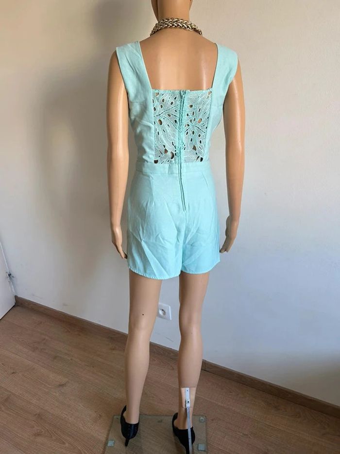 Combishort turquoise neuf sans manches Naf Naf taille 38 (valeur 65€) - photo numéro 9