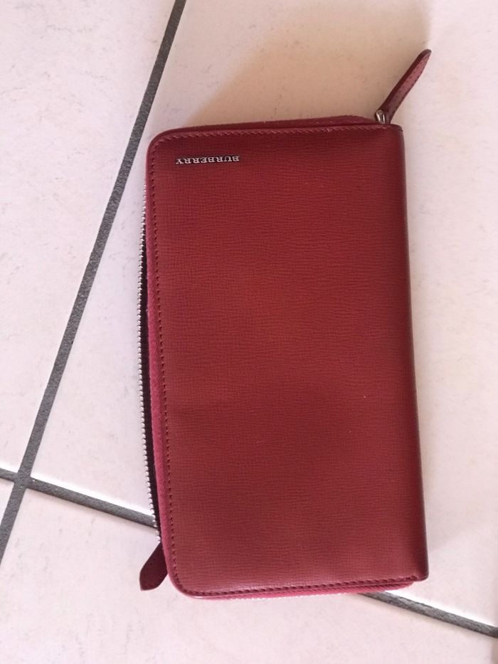 Compagnon BURBERRY Bordeaux cuir - photo numéro 2