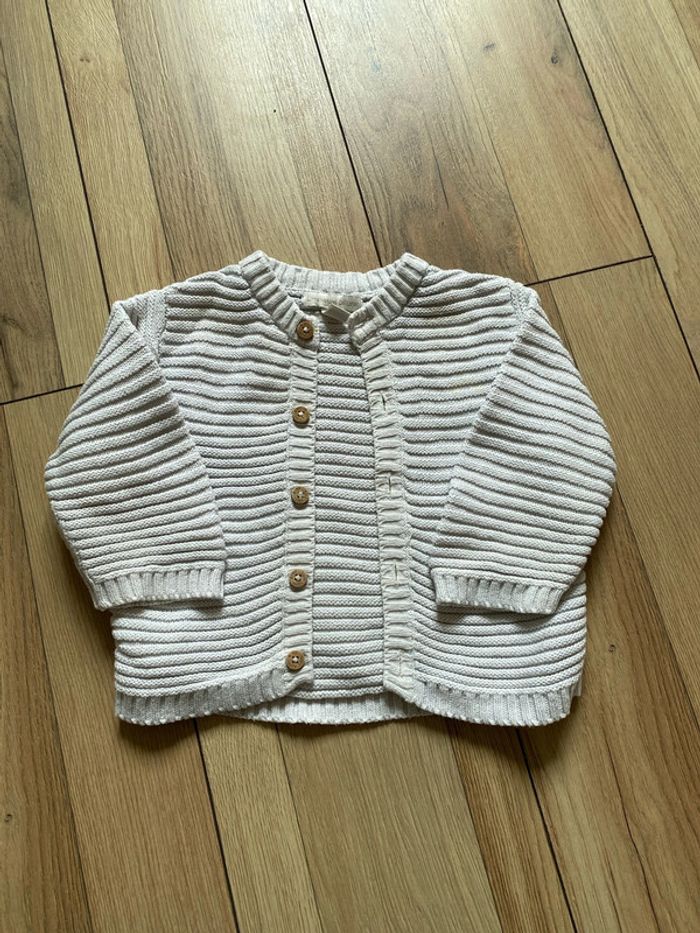 Gilet mailles mixte beige