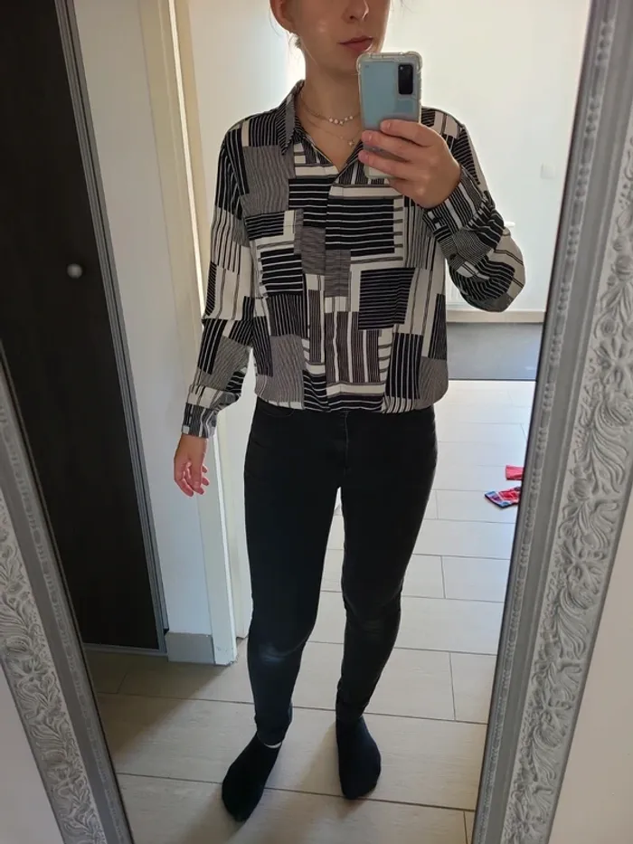 Robe chemise à rayures