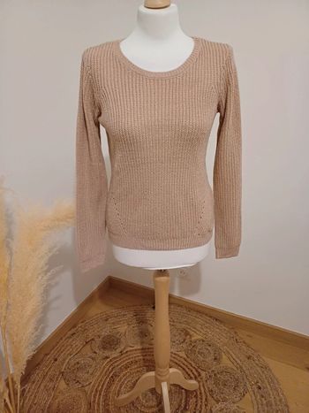 Pull rose pailleté Cache Cache taille S 36