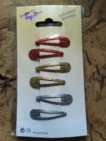 Lot barrettes pailletées