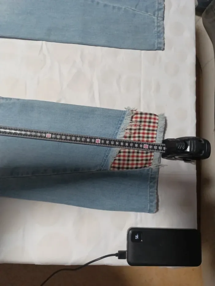 Pantalon jeans femme Vintage Avenue taille 38/40 coupe évasée pattes d' éléphants rétro vintage - photo numéro 13