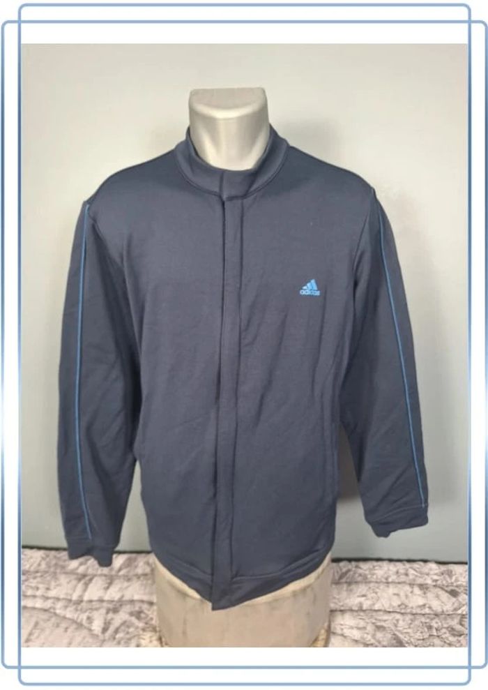 Veste légère Adidas vintage/ homme - taille L / bleu foncé - floqué (331)
