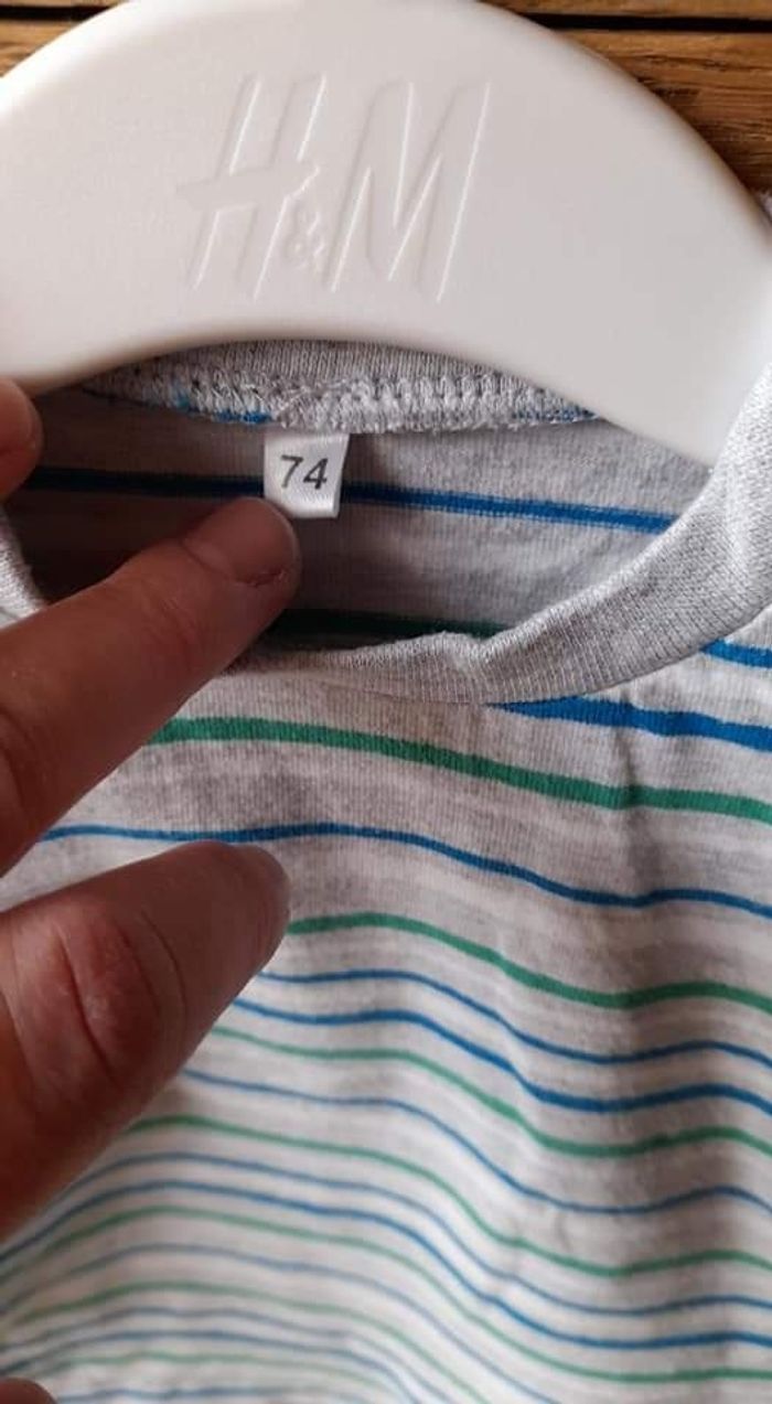 Lot de 4 t-shirts longues manches garçon 74: 9-12 mois - photo numéro 9