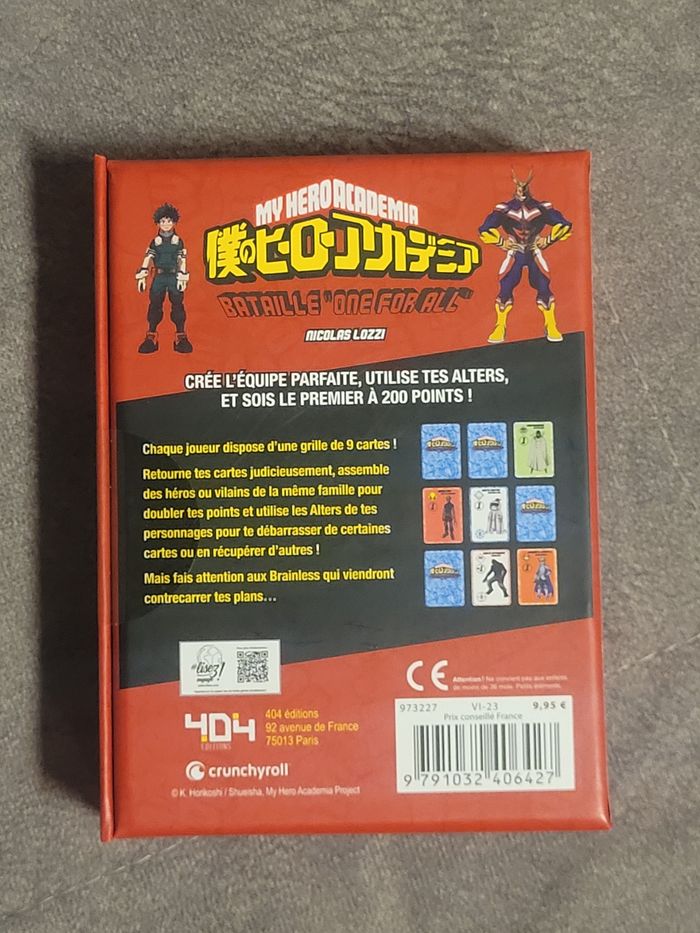 My Hero Academia Bataille "One For All" - Bataille One For All ! Le Jeu de cartes Nicolas Lozzi - photo numéro 2