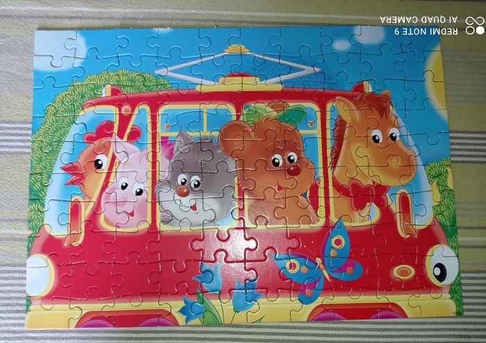 Boite de 2 puzzles enfant animaux, 2 x 99 pièces - photo numéro 3
