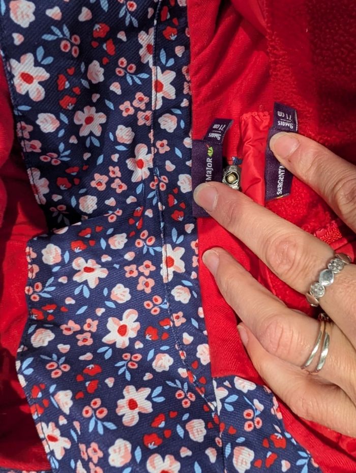 Blouson fleur 9 mois sergent major avec doublure - photo numéro 3