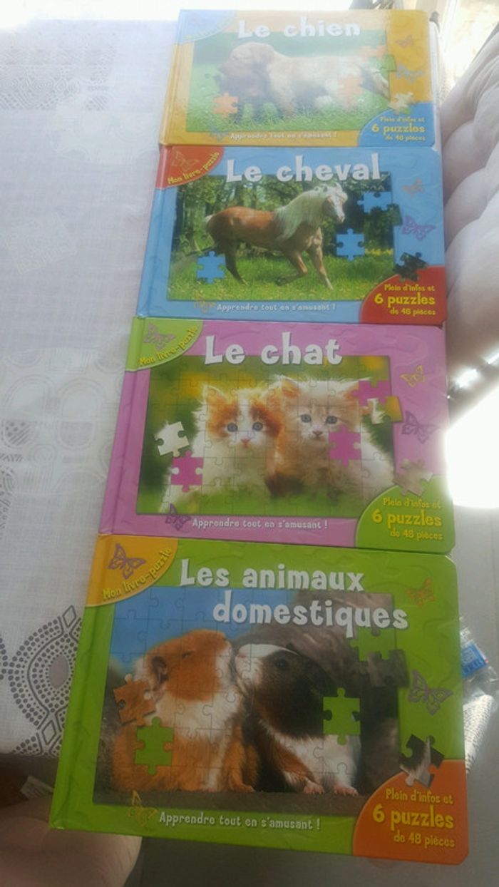 Lot de 4 livres puzzle soit 24 puzzle de 48 pieces