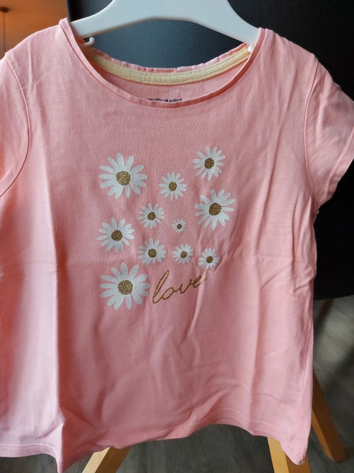 Tee-shirt manches courtes Vertbaudet 4 ans rose - photo numéro 2