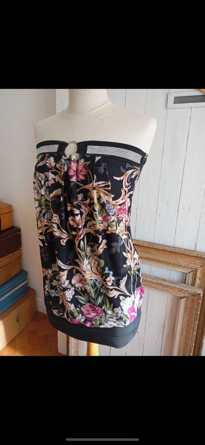 Top sans bretelle classe et chic été femme taille S - photo numéro 2