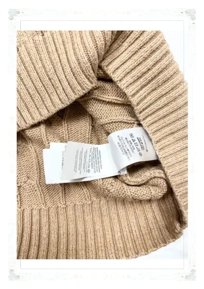 Ralph Lauren pull torsadé col ras de cou beige homme taille L coton - photo numéro 9