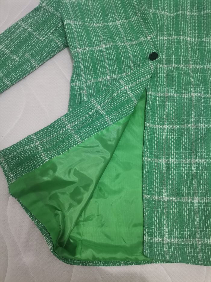 Robe manteau verte élégante taille 46 R&M style chic intemporel - photo numéro 6