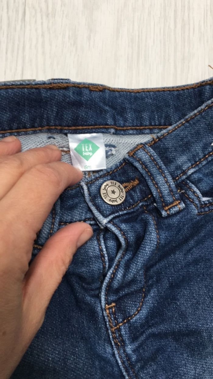 Jean bleu tex 6 mois - photo numéro 2