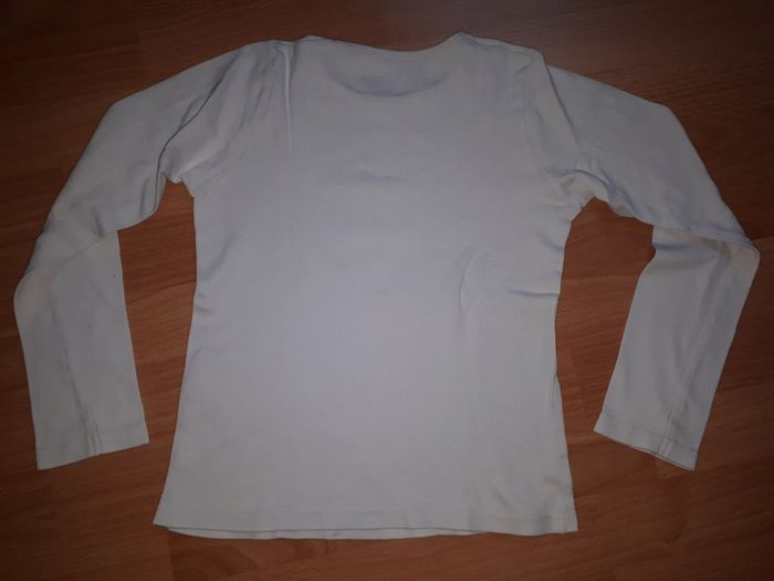 Tshirt ML blanc imprimé coeurs T 12 ans - photo numéro 2