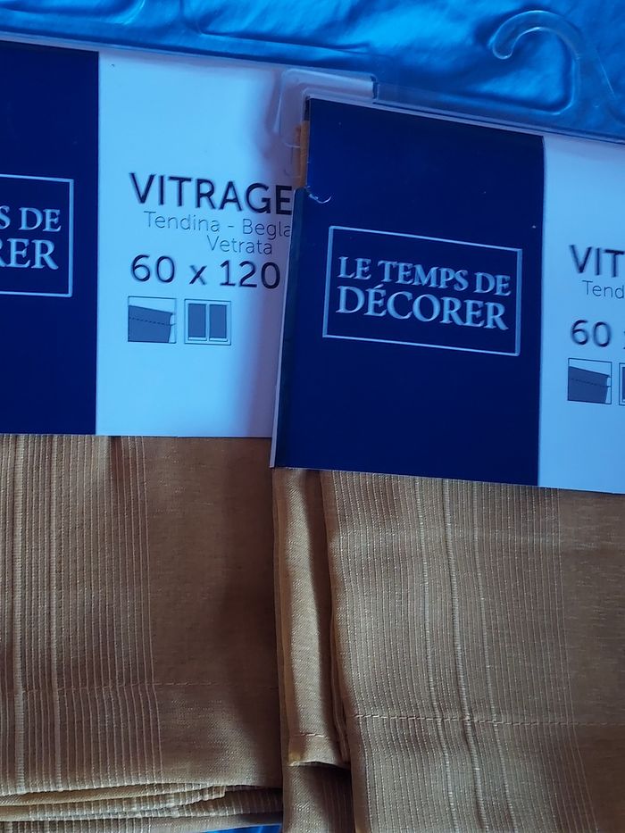 Rideaux 60x120cm prêt à poser neuf - photo numéro 2