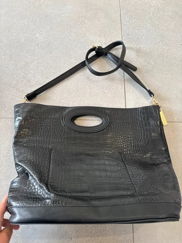 Sac à main et bandoulière Alessia Massimo, bon état 34x33cm - photo numéro 5