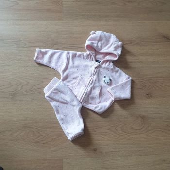 🩷 Ensemble veste zippé à capuche en bas 1 mois kiabi #emyfleury_1moisfille