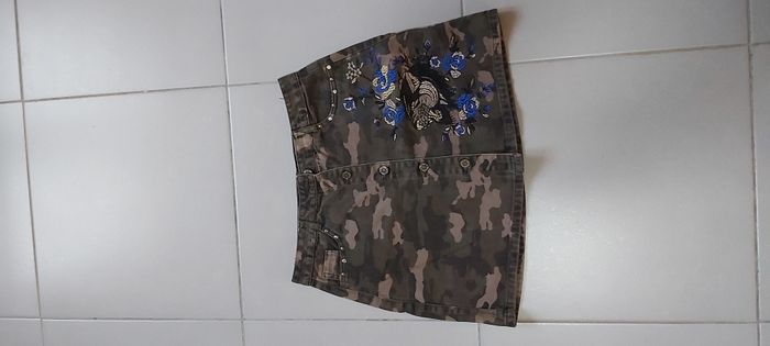 Jupe en jeans camouflage M