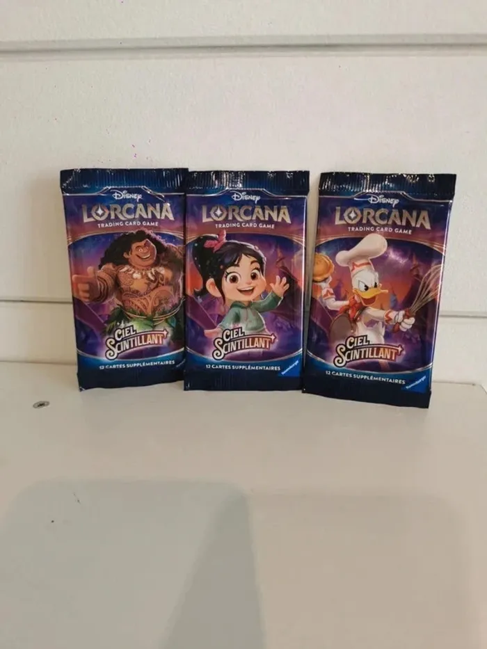 Lot de 3 Boosters Lorcana - Le Ciel Scintillant