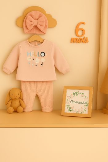 Ensemble 3 pièces obaïbi/Gémo fille 6 mois 🎀