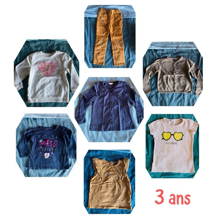 Lot de 7 vêtements fille taille 3 ans - photo numéro 1