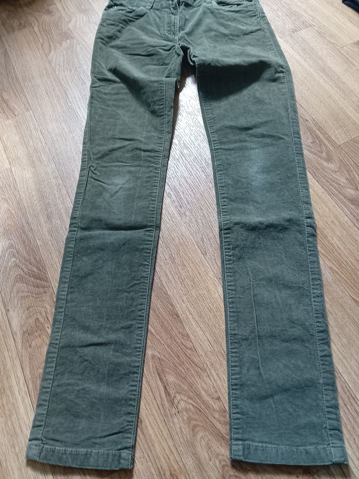 Pantalon kaki en.velours fille - photo numéro 2