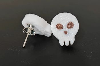 Boucles d'oreille tête de mort halloween