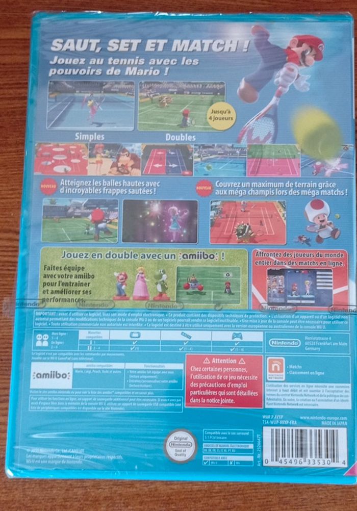 Nintendo Wii u Mario tennis ultra smash neuf - photo numéro 2