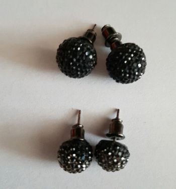 Lot de 2 paires de boucles d'oreilles clip fantaisie