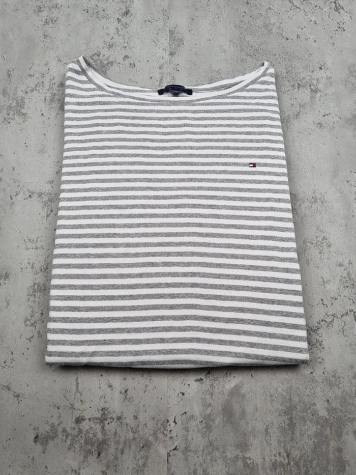 Sweat marinière Tommy Hilfiger – Taille M Femmes (mesures en photos) - photo numéro 2