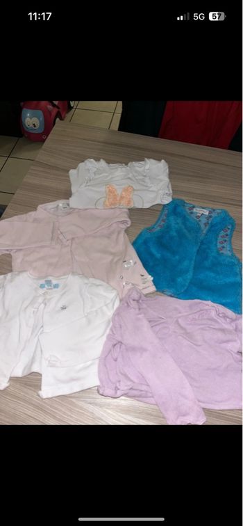 Lot de 5 gilets fille 18 mois + 1 en don Disney