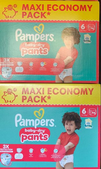 Les couches pampers taille 6 culottes