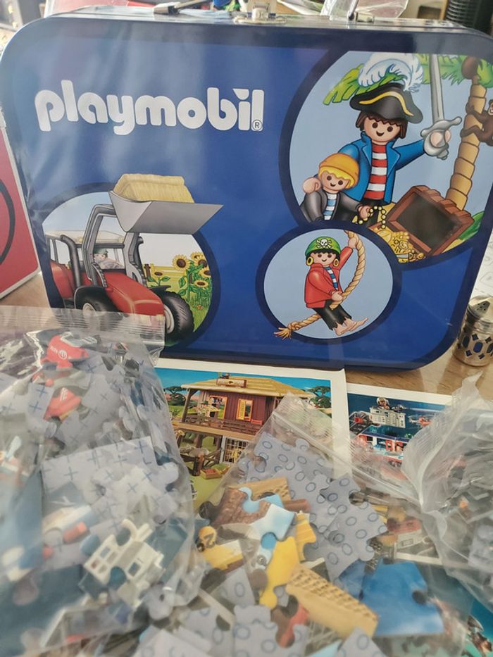 Valise métal Playmobil 55599 4 puzzles