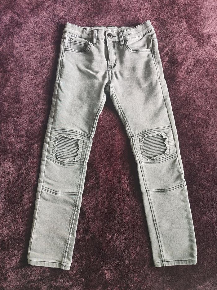 Jeans slim gris clair C et A 10 ans boy