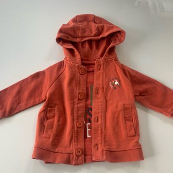 Ensemble Lulucastagnette gilet et tee-shirt manche longue en très bon état , 6 mois