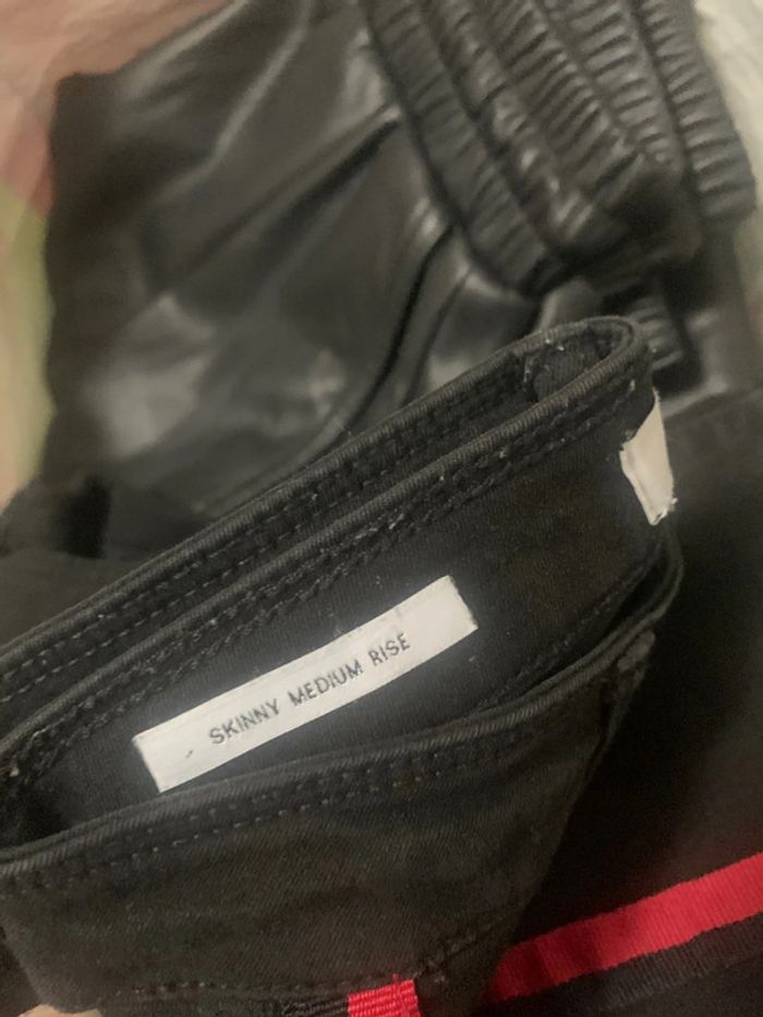 Jeans noir à bandes - photo numéro 3