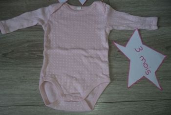 Body à pois blanc 3 mois