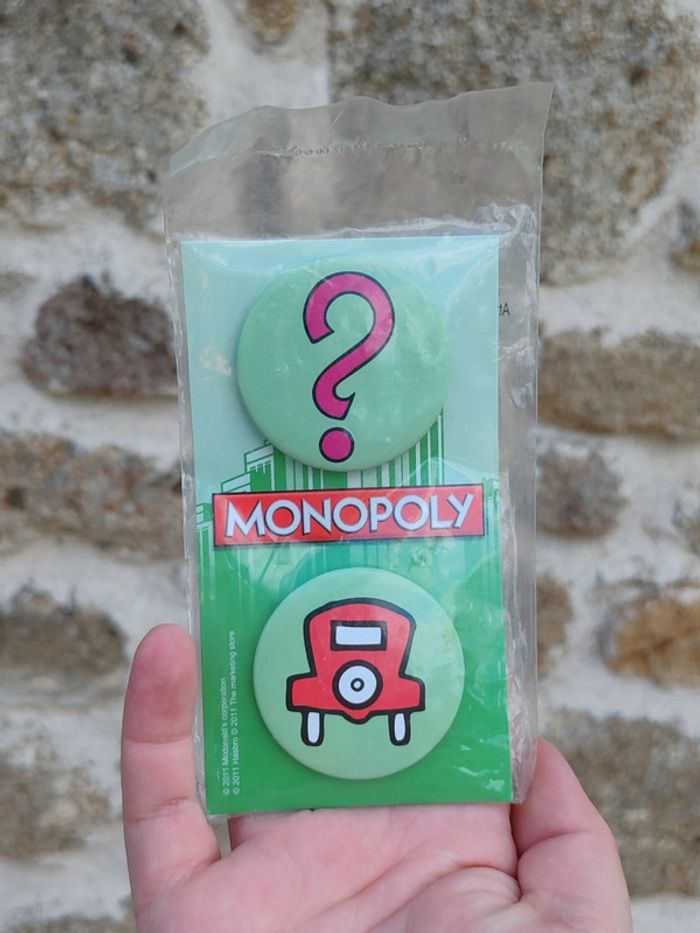 Lot de 2 badges Monopoly